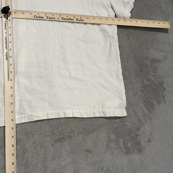 Nat Nast Shirt Mens 2XL White Silk Cotton Short Sleeve Button Up Luxury Casual - Picture 6 of 6